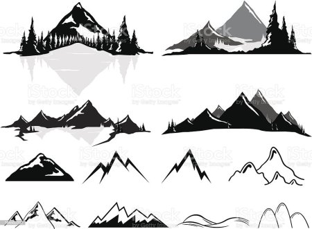 Горы рисунок