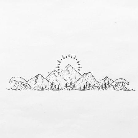 Горы линиями