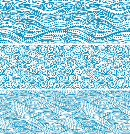 Морской орнамент в полосе