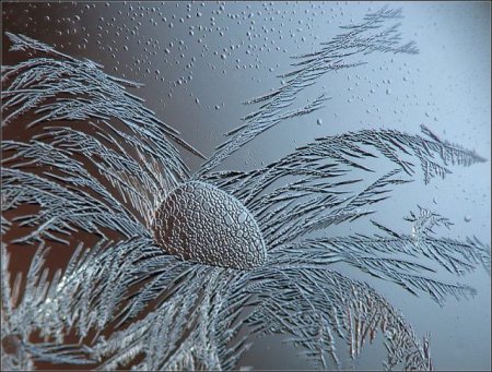 Морозные узоры на стекле живопись