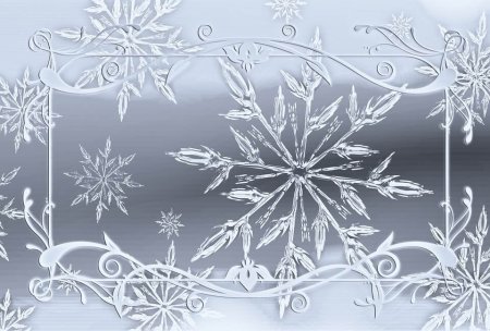 Фон ледяной со снежинками