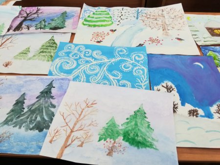 Рисование зимние узоры