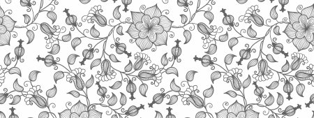 Бесшовный цветочный узор