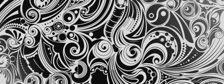 Современный орнамент черно белый