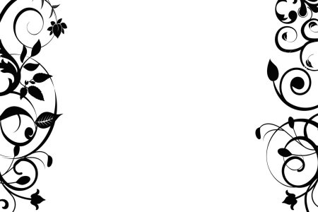 Белый фон с узорами по бокам