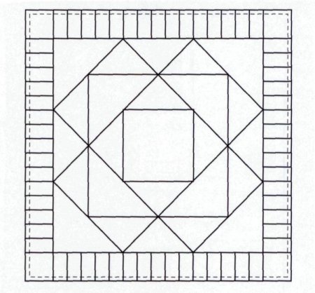 Рисование геометрического орнамента в квадрате