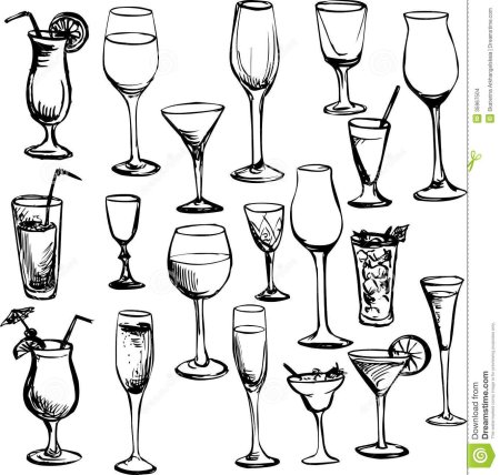 Стилизованные бокалы