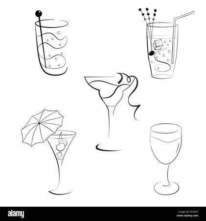 Стилизация бокала