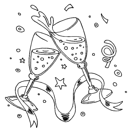 Бокал контур