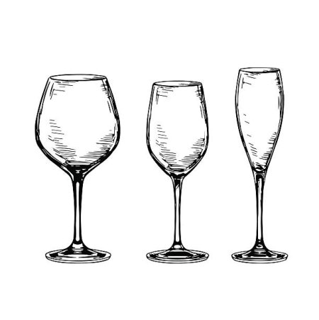 Бокал шампанского скетч