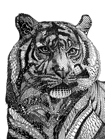 Зентангл пантера