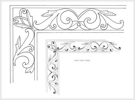 Угловые узоры для резьбы по дереву