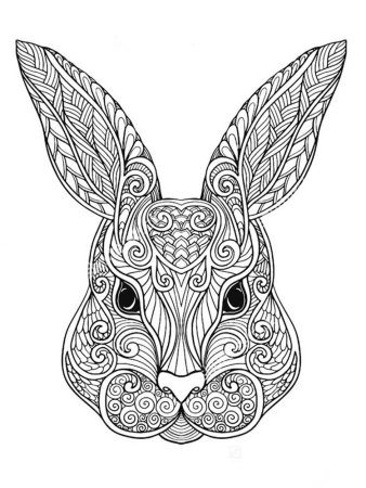 Раскраска антистресс кролик