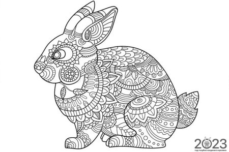 Зентангл заяц