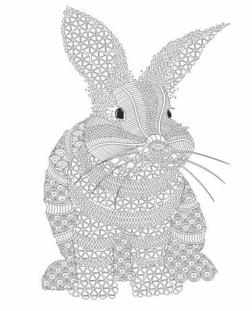 Раскраска антистресс заяц