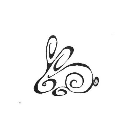 Зайчик одной линией