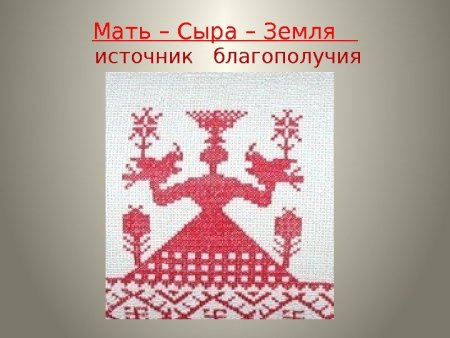 Мать сыра земля богиня славян символ
