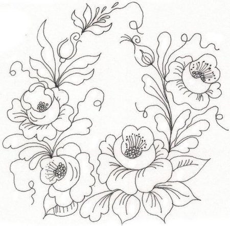 Цветочные орнаменты и узоры для росписи