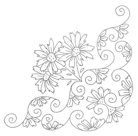 Орнамент для вышивки тамбурным швом