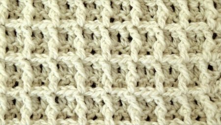 Вязание крючком вафельный узор
