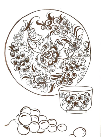 Трафареты для росписи тарелок