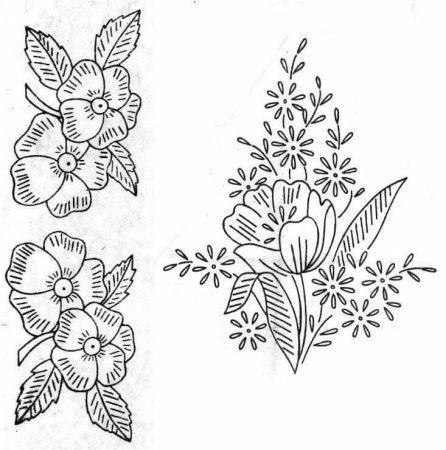 Узоры для вышивки гладью