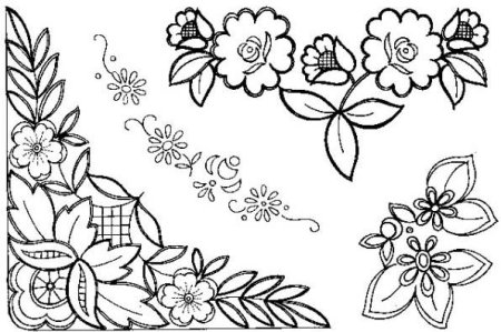 Угловой узор для вышивки гладью