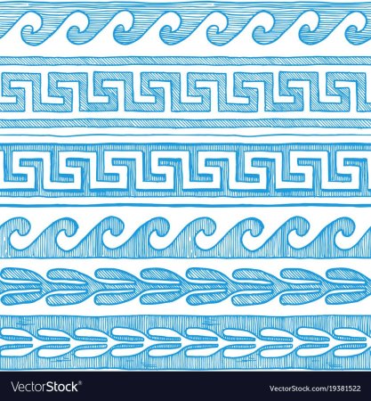 Меандр волна орнамент