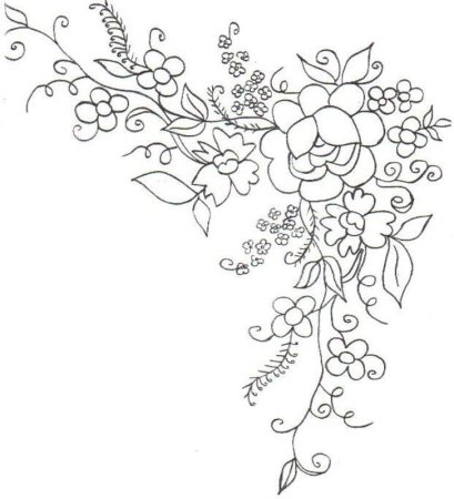 Угловой узор для вышивки гладью