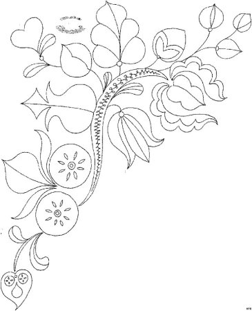 Раскраски узоры из цветов