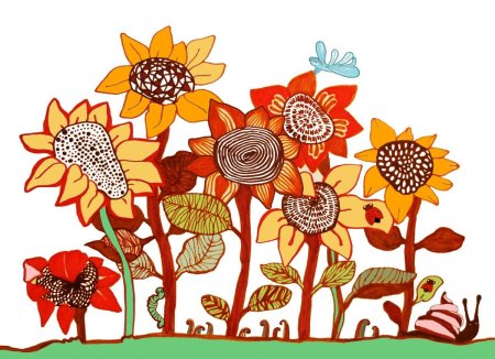 Декоративные цветы стилизованные