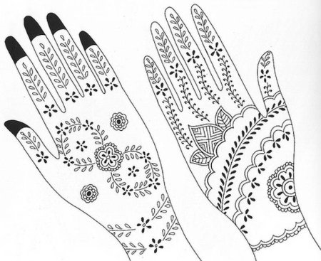 Раскраска хной на руке