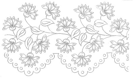 Цветочный узор для вышивки