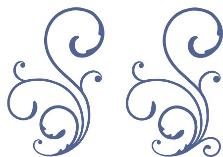 Трафарет завитки для декора