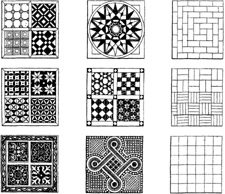 Рисунок пола в мозаика