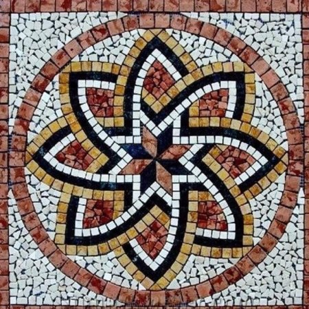 Гауди круглый орнамент мозаики