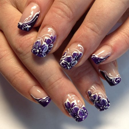 Рисунки на нарощенные ногти