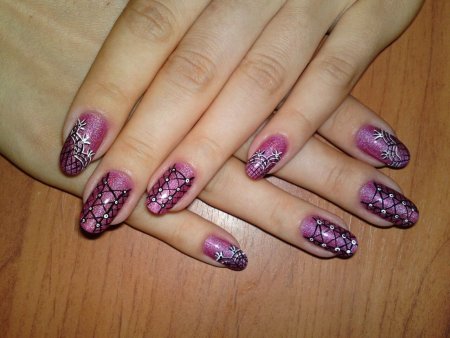 Черный френч с рисунком