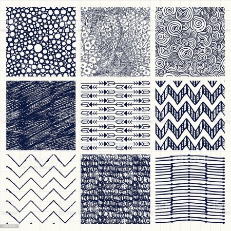 Текстуры гелевой ручкой