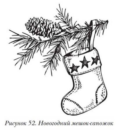 Новогодний носок раскраска для детей