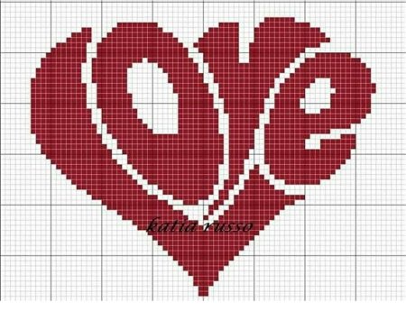 Вышивка сердечко