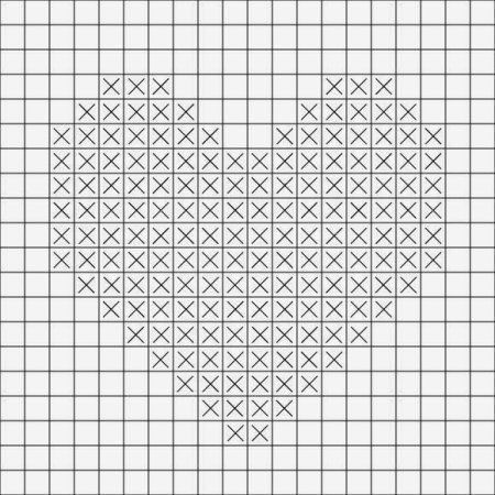 Схемы вязания сердец спицами