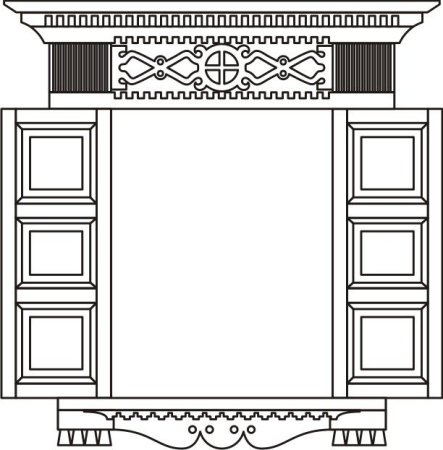 Окно ставни раскраска