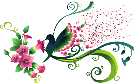 Весенние узоры на прозрачном фоне