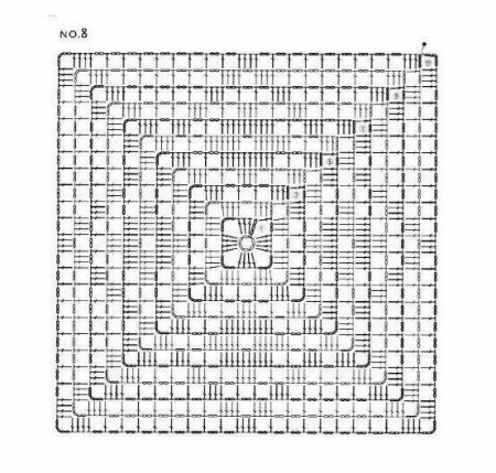Филейные квадраты крючком