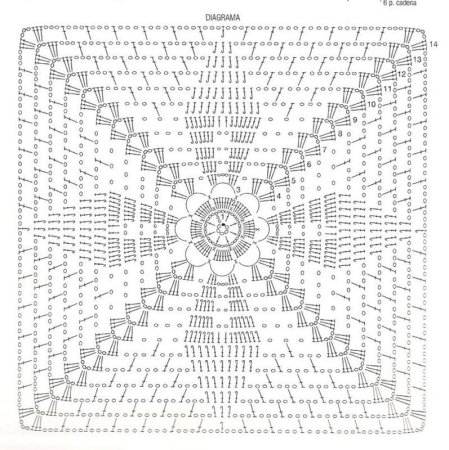 Наволочка крючком схемы