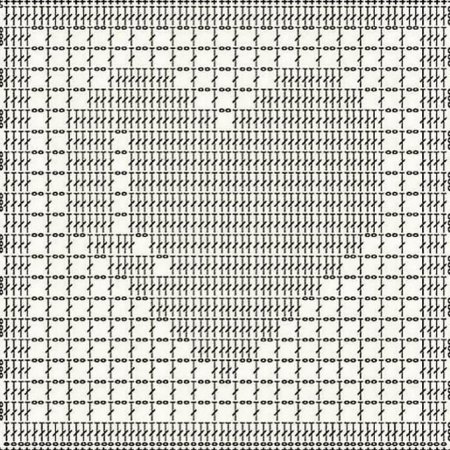 Узор сердечки крючком