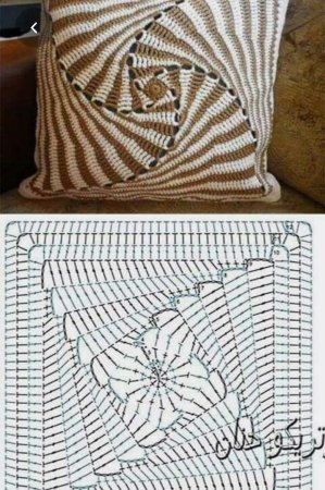 Декоративные подушки крючком схемы