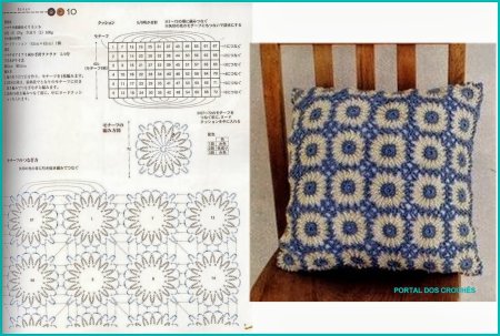Подушки крючком с рисунком