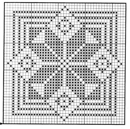 Квадратный филейный узор